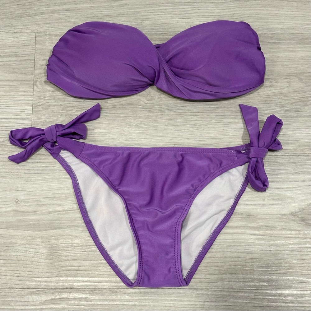 Plunge Twist Bandeau Bikini